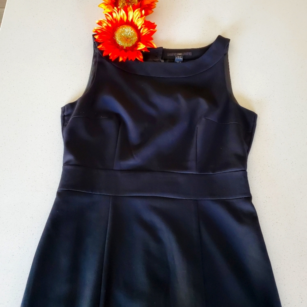 H&M black column dress